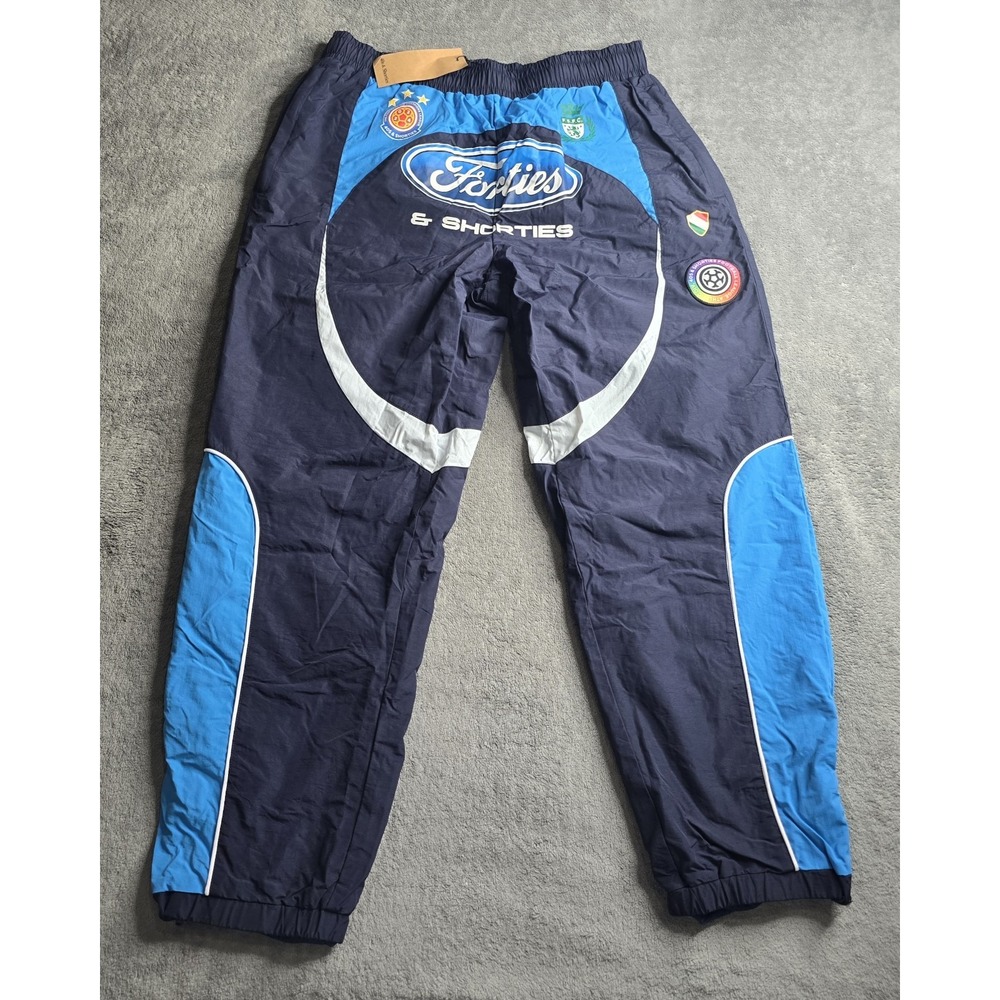 40s and Shorties League Windbreaker Pants Mens XL Blue 28.5" Inseam Drawstring